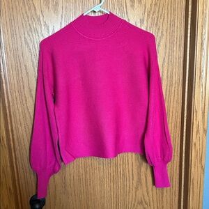 Women's Pink Turtleneck Sweater
